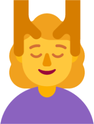 woman getting massage default emoji