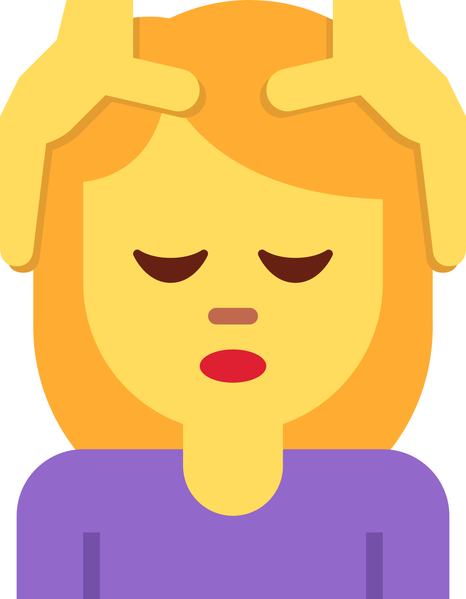 woman getting massage emoji