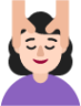 woman getting massage light emoji