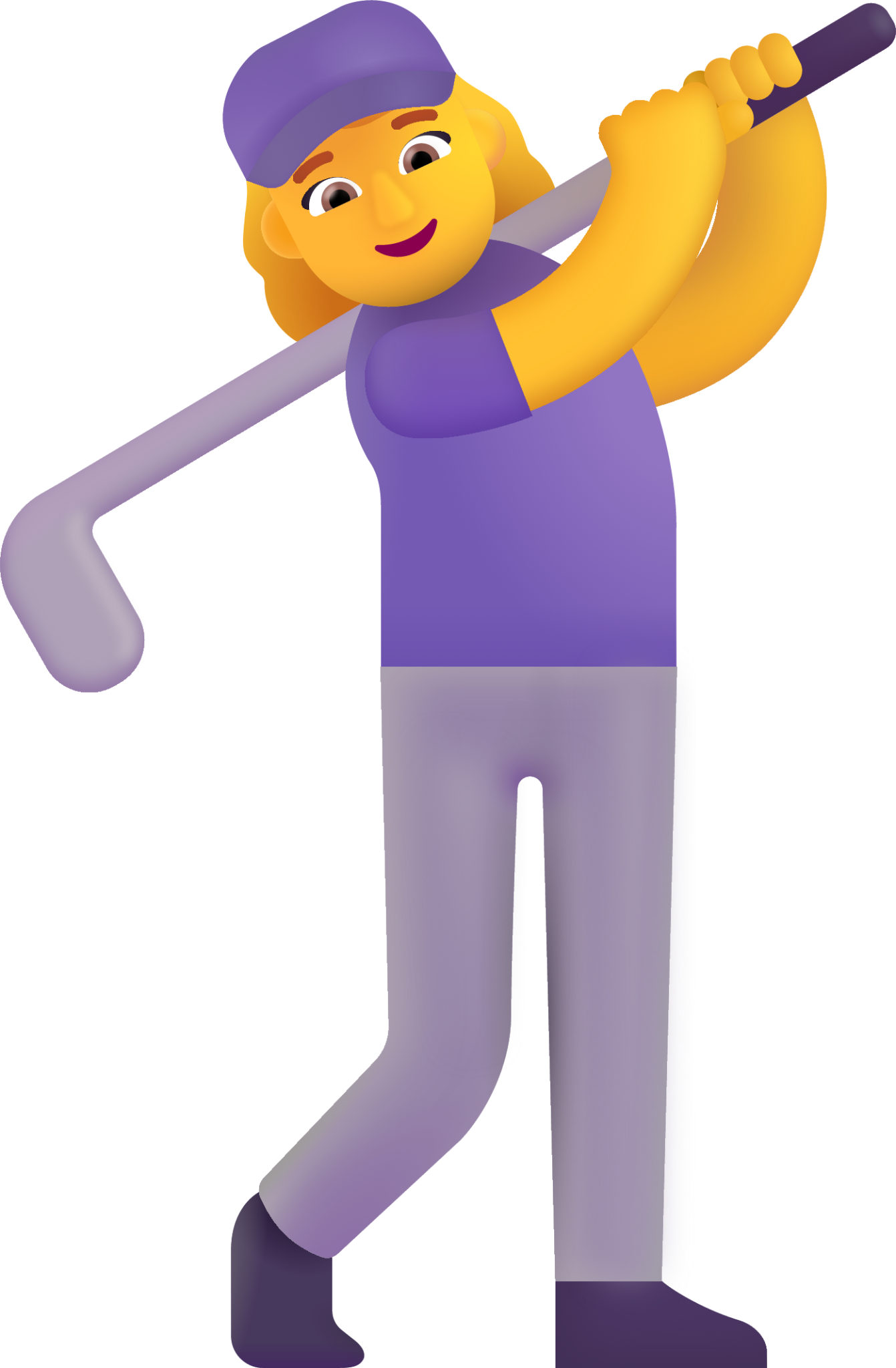 woman golfing default emoji