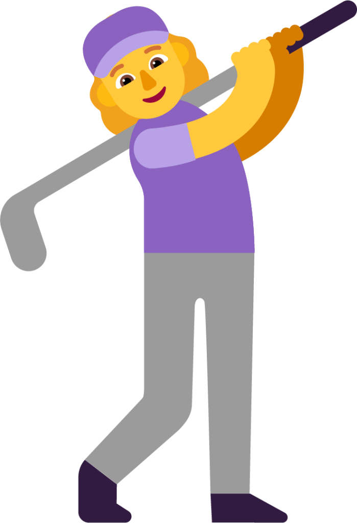 woman golfing default emoji