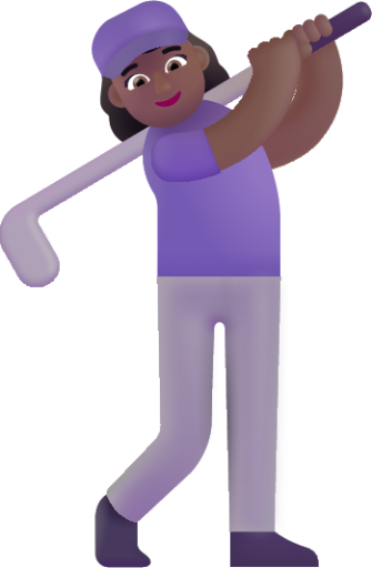 woman golfing medium dark emoji