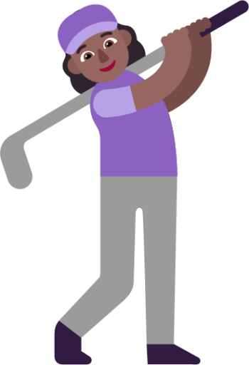 woman golfing medium dark emoji