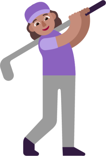 woman golfing medium emoji
