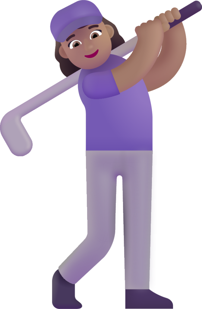 woman golfing medium emoji