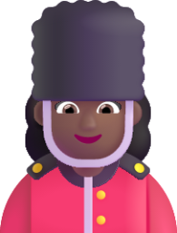 woman guard medium dark emoji