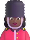 woman guard medium dark emoji