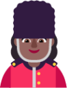 woman guard medium dark emoji