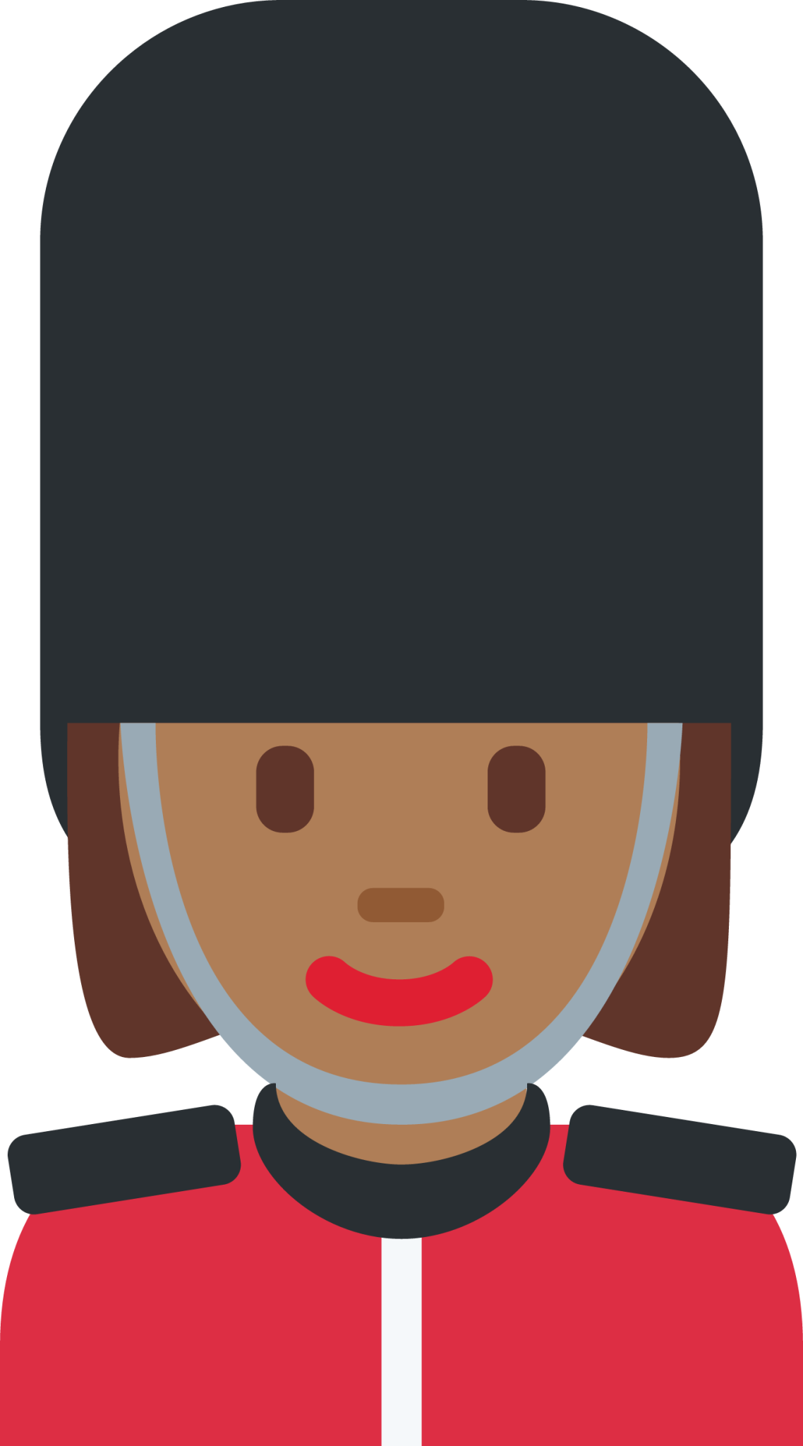 woman guard: medium-dark skin tone emoji