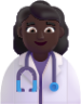 woman health worker dark emoji