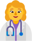 woman health worker default emoji