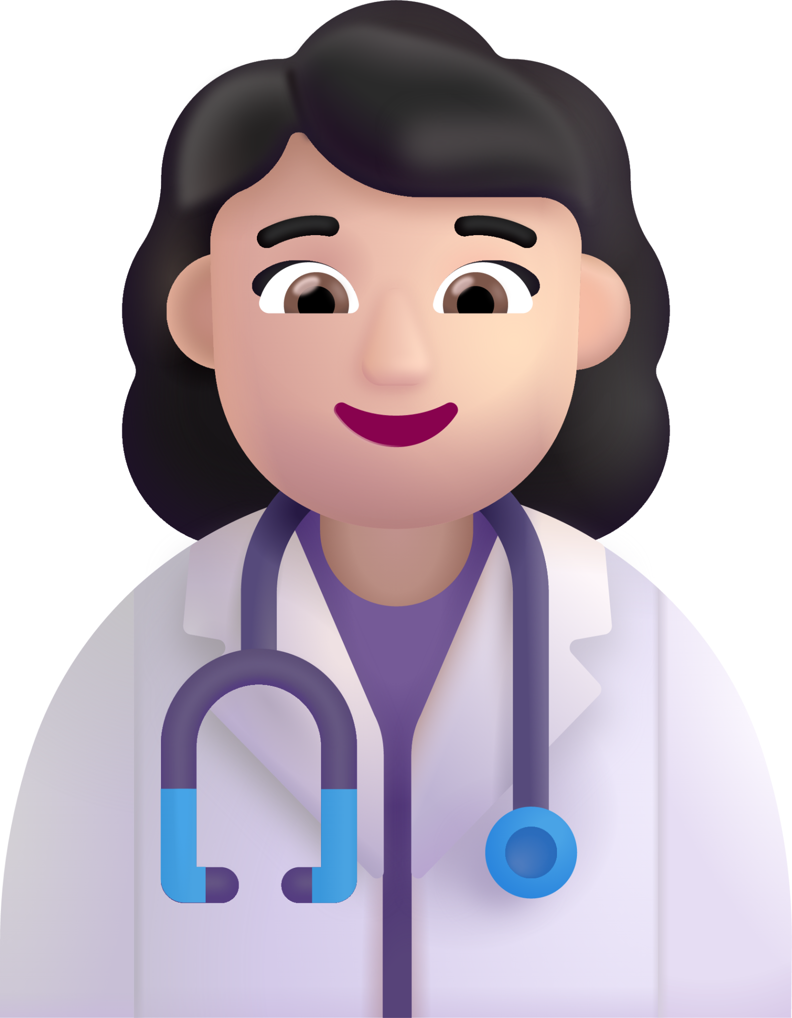 woman health worker light emoji