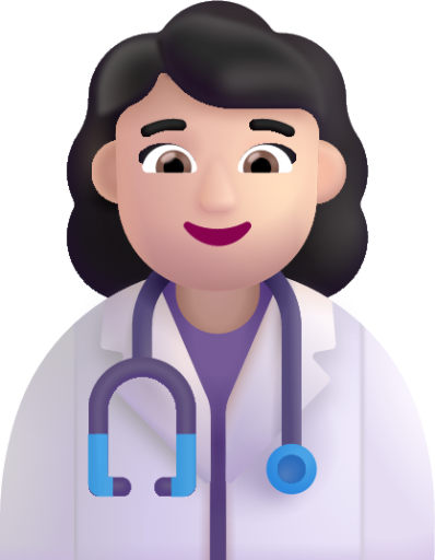 woman health worker light emoji