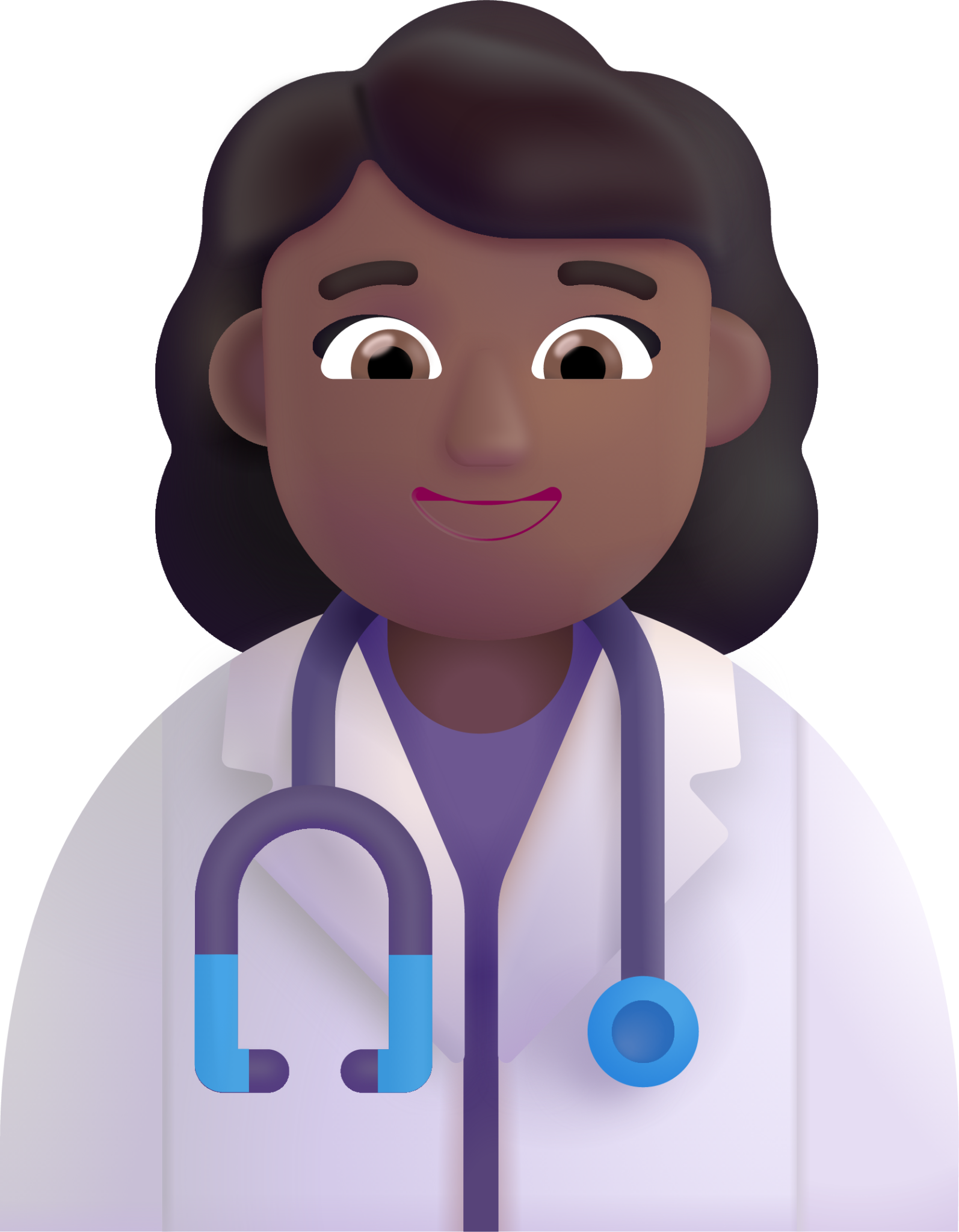 woman health worker medium dark emoji