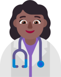 woman health worker medium dark emoji