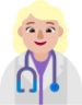 woman health worker medium light emoji