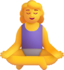 woman in lotus position default emoji