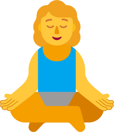 woman in lotus position default emoji
