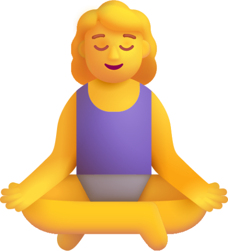 woman in lotus position default emoji