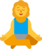 woman in lotus position default emoji