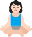 woman in lotus position light emoji