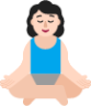 woman in lotus position light emoji