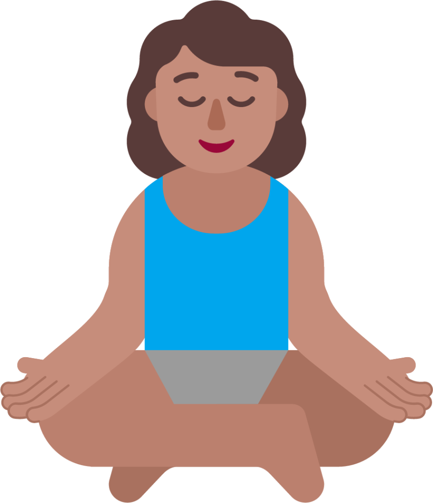 woman in lotus position medium emoji