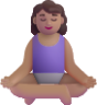 woman in lotus position medium emoji