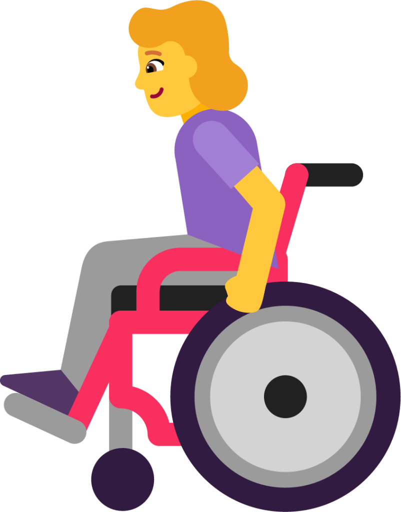 woman in manual wheelchair default emoji