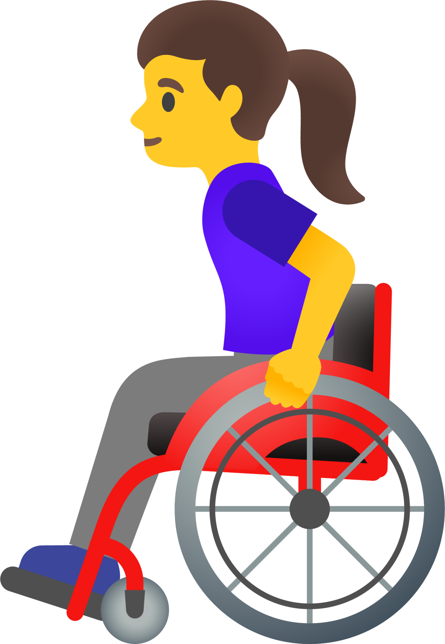 woman in manual wheelchair emoji