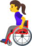 woman in manual wheelchair emoji