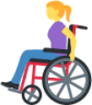 woman in manual wheelchair emoji