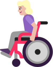 woman in manual wheelchair medium light emoji