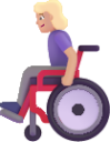 woman in manual wheelchair medium light emoji
