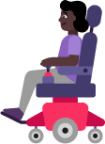 woman in motorized wheelchair dark emoji