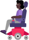 woman in motorized wheelchair dark emoji