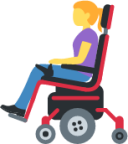 woman in motorized wheelchair emoji