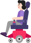 woman in motorized wheelchair light emoji