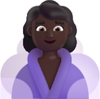 woman in steamy room dark emoji