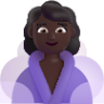 woman in steamy room dark emoji