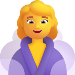 woman in steamy room default emoji