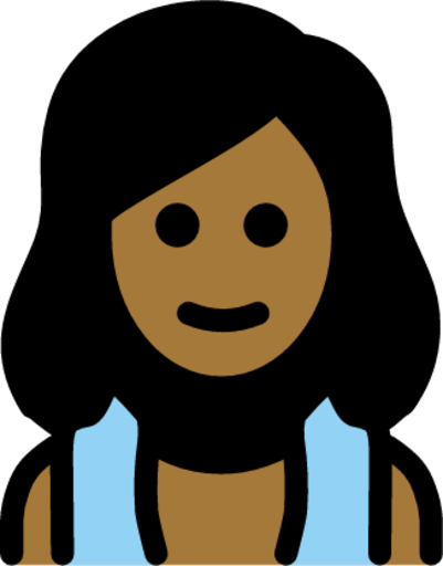 woman in steamy room: medium-dark skin tone emoji