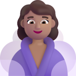 woman in steamy room medium emoji