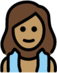 woman in steamy room: medium skin tone emoji