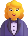 woman in tuxedo default emoji
