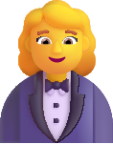 woman in tuxedo default emoji