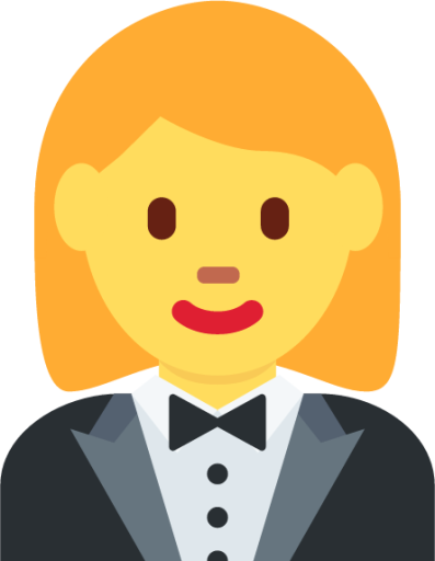woman in tuxedo emoji