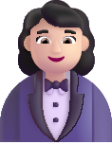 woman in tuxedo light emoji