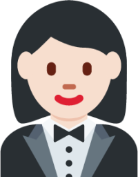 woman in tuxedo: light skin tone emoji