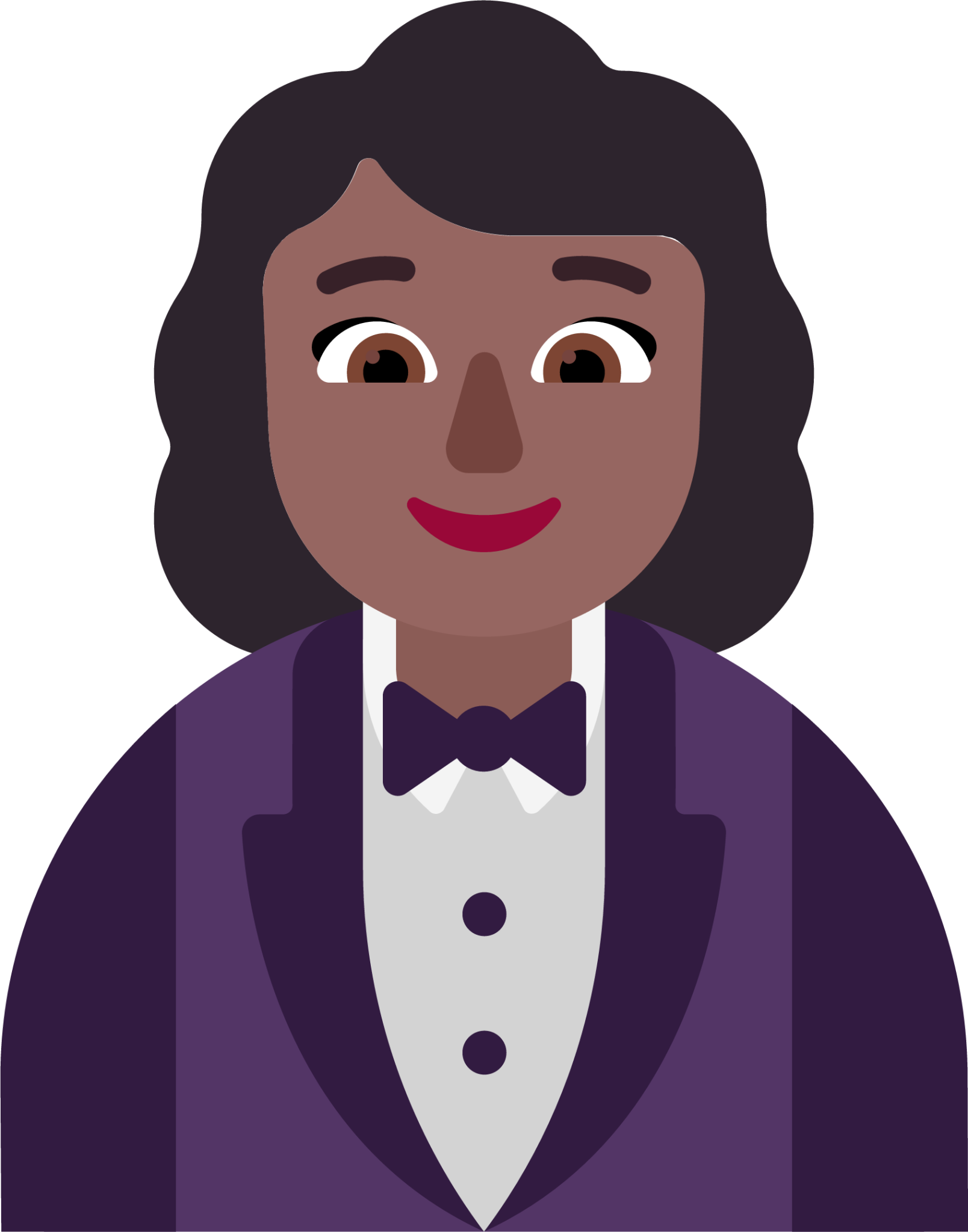 woman in tuxedo medium dark emoji